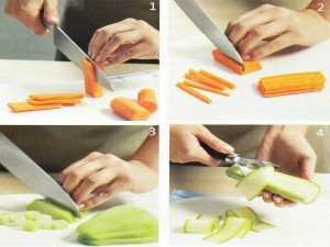 Como cortar vegetais passo a passo
